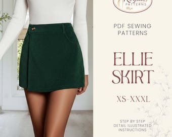 Naaipatroon skort | Patroon rokshort | Naaipatroon minirok | Patroon short | Damesrok | Naaipatronen | Damespatronen