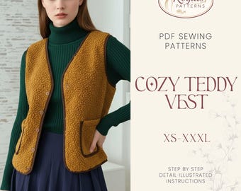 Vestpatroon, vest naaipatroon, naaipatronen, damespatroon, vest naaipatroon, top naaipatroon voor vrouwen, vintage vest