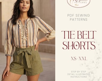 Patroon short | Damesshort | Patroon shorts voor beginners | Short met wijde pijpen | Patroon short met hoge taille en wijde pijpen | Naaipatronen Dames