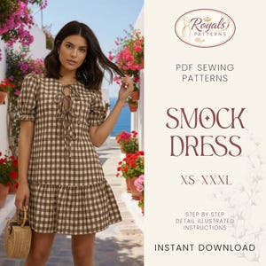 Smock Dress Pattern - Etsy Smock Dress Pattern - Etsy