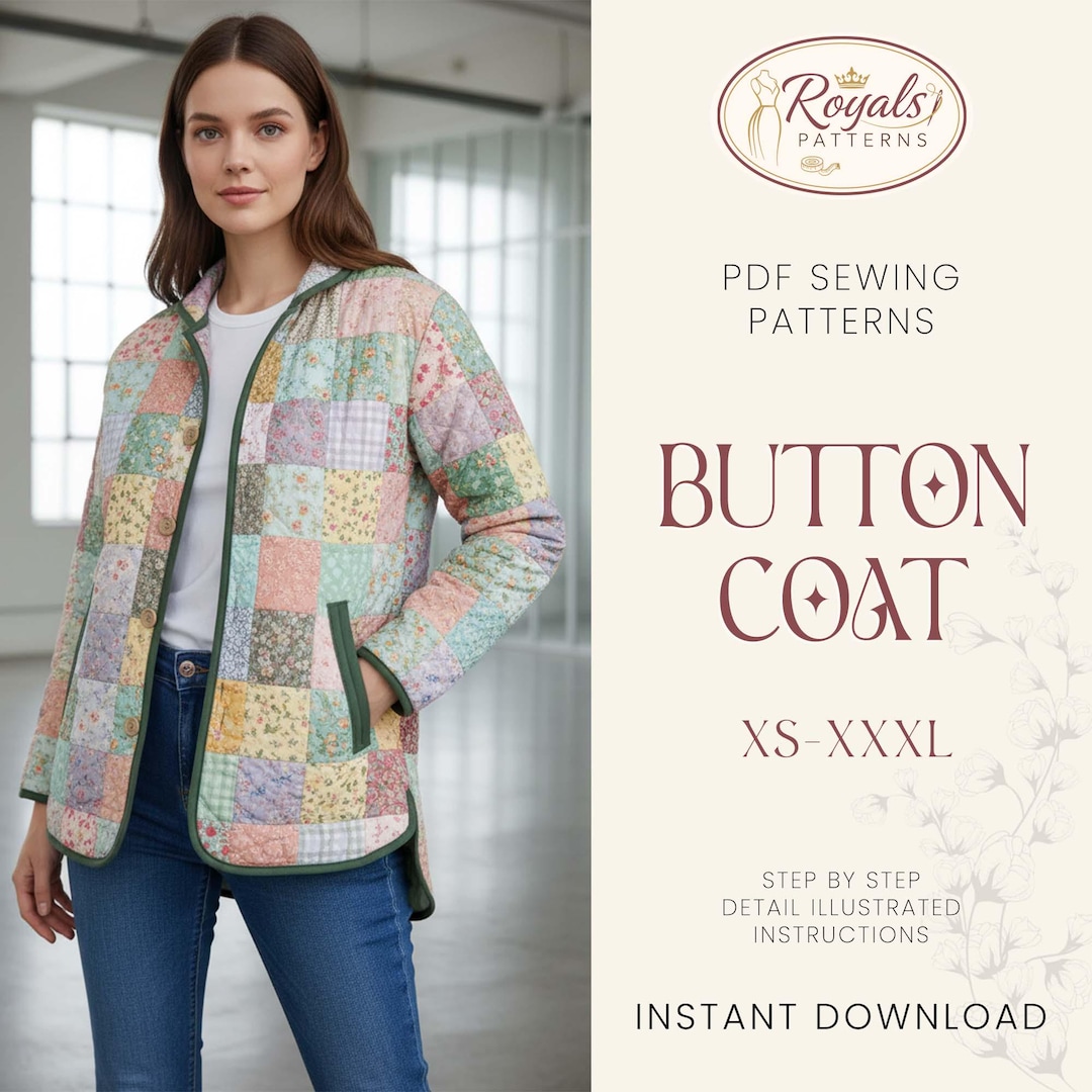 Jacket Sewing Pattern | Quilted Jacket Pattern | Sewing Patterns Women ...