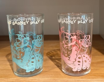 1962 Flintstones Juice Glasses: Welch’s Jelly Set