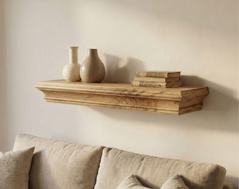 Dark Venge Wood Floating Shelf – Handcrafted Decorative Wall Shelf for Modern & Classic Interiors