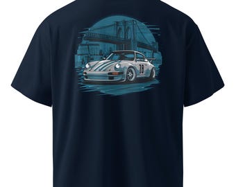 Vintage Street Racer Auto Grafik-T-Shirt - Urban Bridge-Stil