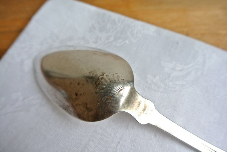 American Coin Silver Serving Spoon Benedict Wall St.