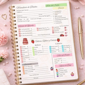 Bestelformulier voor bakken | Bestelformulier voor cake in Letter-formaat (pdf-download)