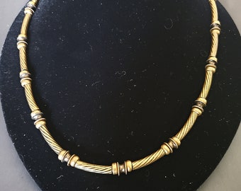 Bijoux GIVENCHY Necklace, Designer Necklace, Givenchy Jewelry, Gold Bead Choker Necklace, Gift for Her, Birthday Gift, Gold Choker Necklace