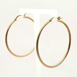Sterling Textured Hoop Pierced Earrings, Signed 925 ITALY Hoop Earrings,