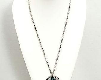 ターコイズスカラベネックレス：エジプト復興期のカブトムシペンダント