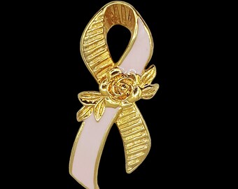 AVON Breast Cancer Lapel Pin, Pink Breast Cancer Ribbon Pin, Breast Cancer Awareness Lapel Pin