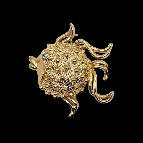 Puffer Fish Perfume Solid Brooch - image 1