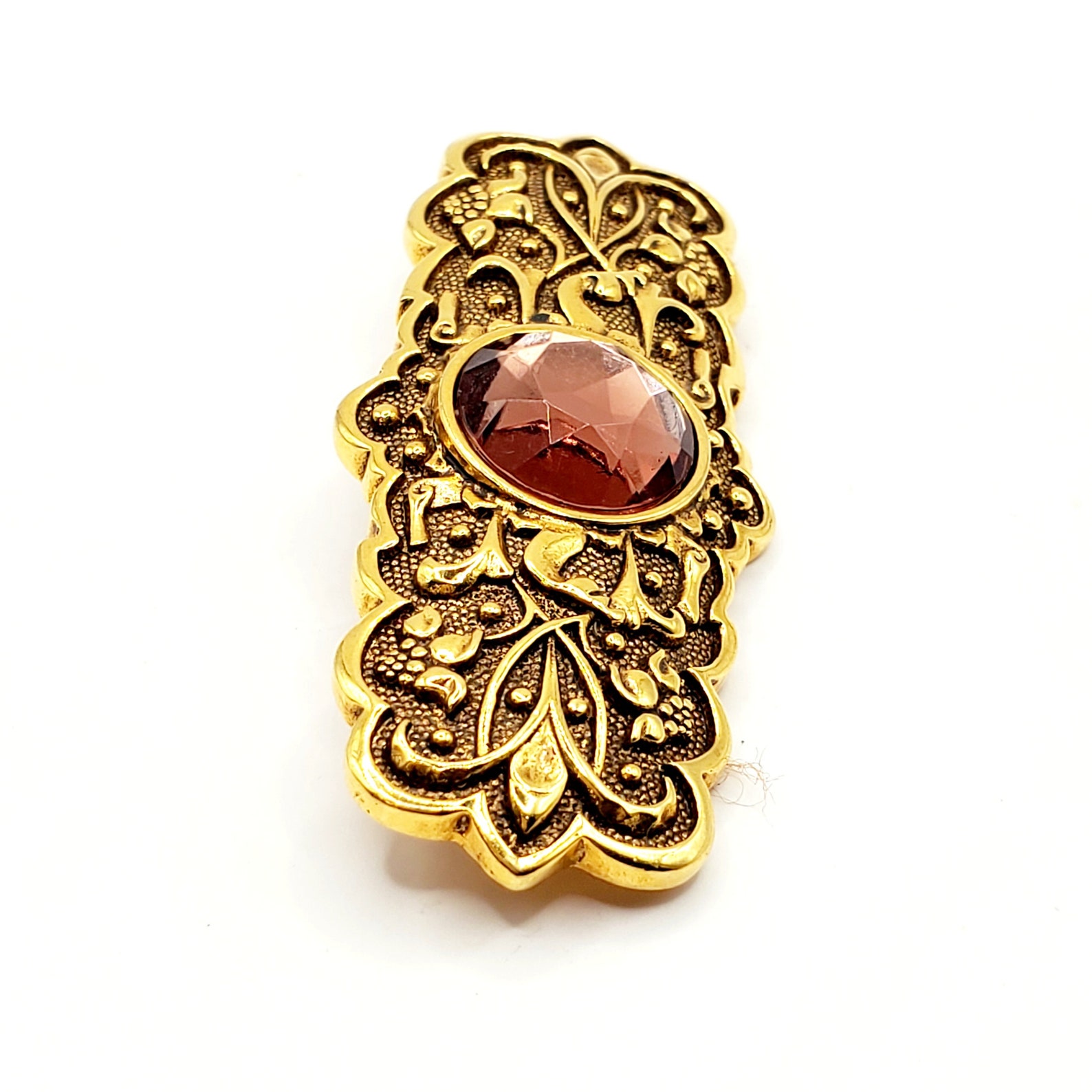 The Vatican Library Collection Bar Pin Brooch, Pink Cabochon Gold ...