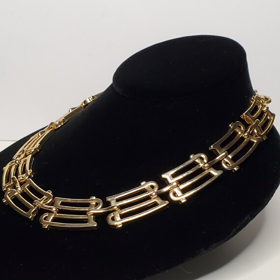 Gold Plated Choker Style Necklace, Necklace for W… - image 9