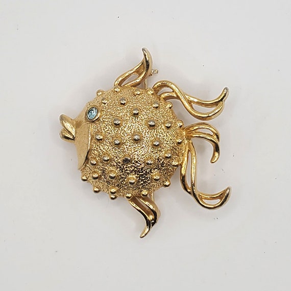 Puffer Fish Perfume Solid Brooch - image 8