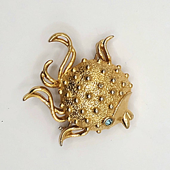 Puffer Fish Perfume Solid Brooch - image 7
