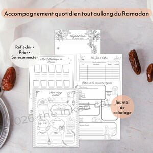 Ramadan Journal 2026 for Muslim Women French, Islamic Guided Journal, Quran Tracker, Spiritual Planner PDF Printable image 2