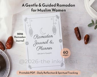 Ramadan 2026 Journal – Printable Islamic Planner for Muslim Women | Ramadan & Quran Tracker (Printable PDF-EN)