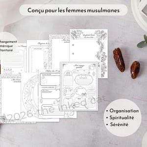 Ramadan Journal 2026 for Muslim Women French, Islamic Guided Journal, Quran Tracker, Spiritual Planner PDF Printable image 6