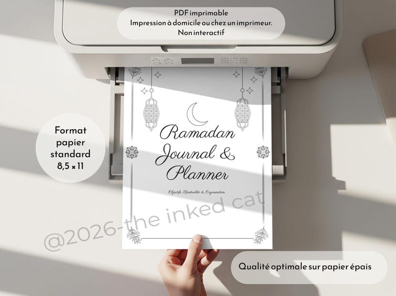 Ramadan Journal 2026 for Muslim Women French, Islamic Guided Journal, Quran Tracker, Spiritual Planner PDF Printable image 4