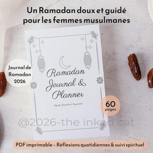 Ramadan Journal 2026 for Muslim Women French, Islamic Guided Journal, Quran Tracker, Spiritual Planner PDF Printable image 1