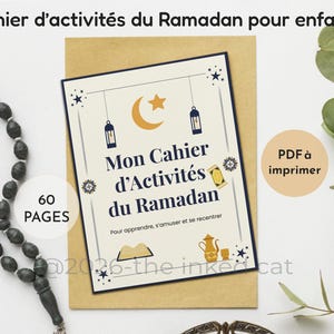 Ramadan Activity Book for Kids French, Livre Activités Ramadan Enfant, Islamic Printable PDF, Coloring Games Duas Cards