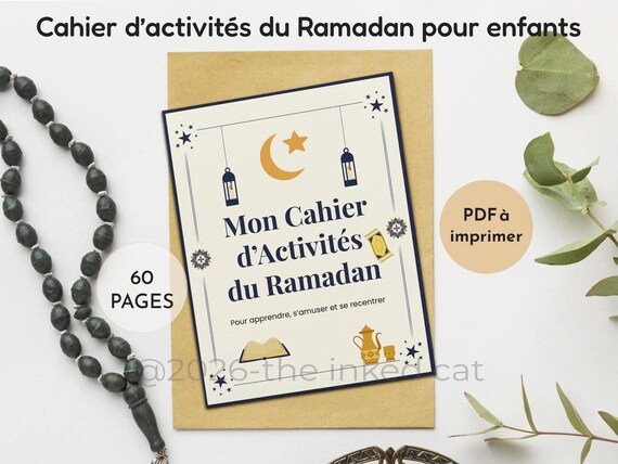 Ramadan Activity Book for Kids French, Livre Activités Ramadan Enfant, Islamic Printable PDF, Coloring Games Duas Cards
