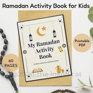 Książka z aktywnościami na Ramadan dla dzieci | Muzułmańskie gry i karty do modlitw (do druku w formacie PDF) - EN