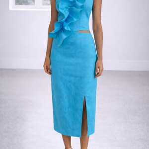 caribbean blue dresses Iris Tie Dress In Caribbean Blue 12 AU / 8 US