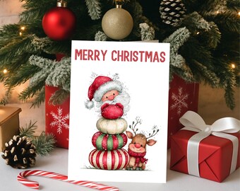 Christmas Card Set, Six Illustrated Designs with Matching Envelopes
