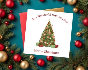 Custom Foil Card, Personalised Christmas Keepsake,