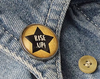 Rise Up Pin/ Hamilton Musical Pin/ Alexander Hamilton Pin/ Resistance Pin/ Backpack Pin/ Resist Pin/Women's March/ Magnet B90