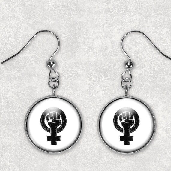 Feminist Earrings/ Women's Symbol Earrings/ Feminist | Etsy
