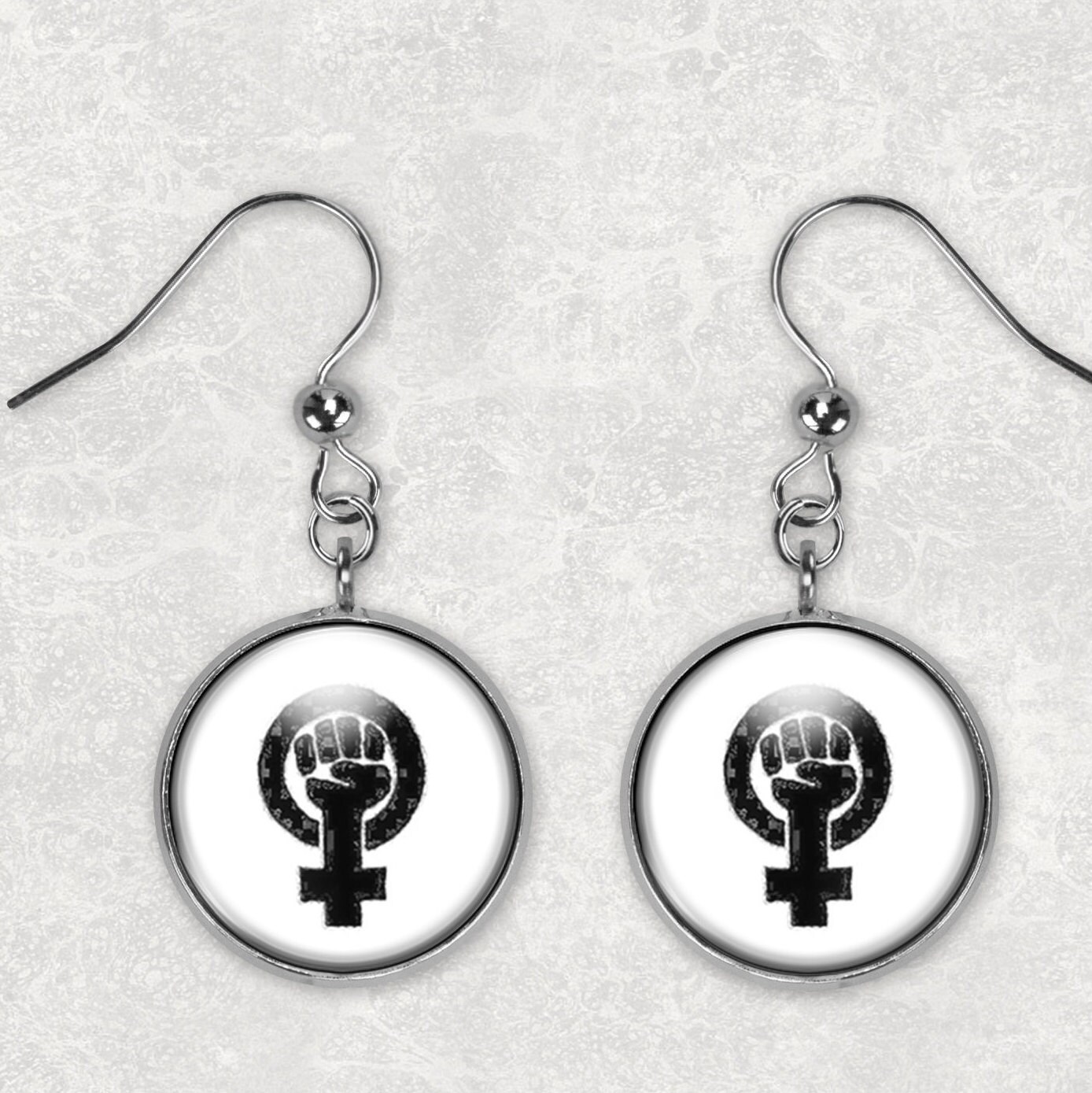 Feminist Earrings/ Women's Symbol Earrings/ Feminist Etsy