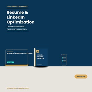 Resume LinkedIn Optimization Guide | ATS Ebook, Job Search Workbook (Digital Download)
