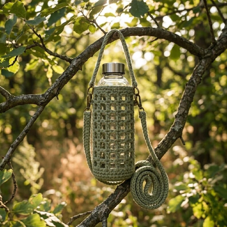 Crochet Water Bottle Bag Pattern: Handmade Holder for Daily Use ...