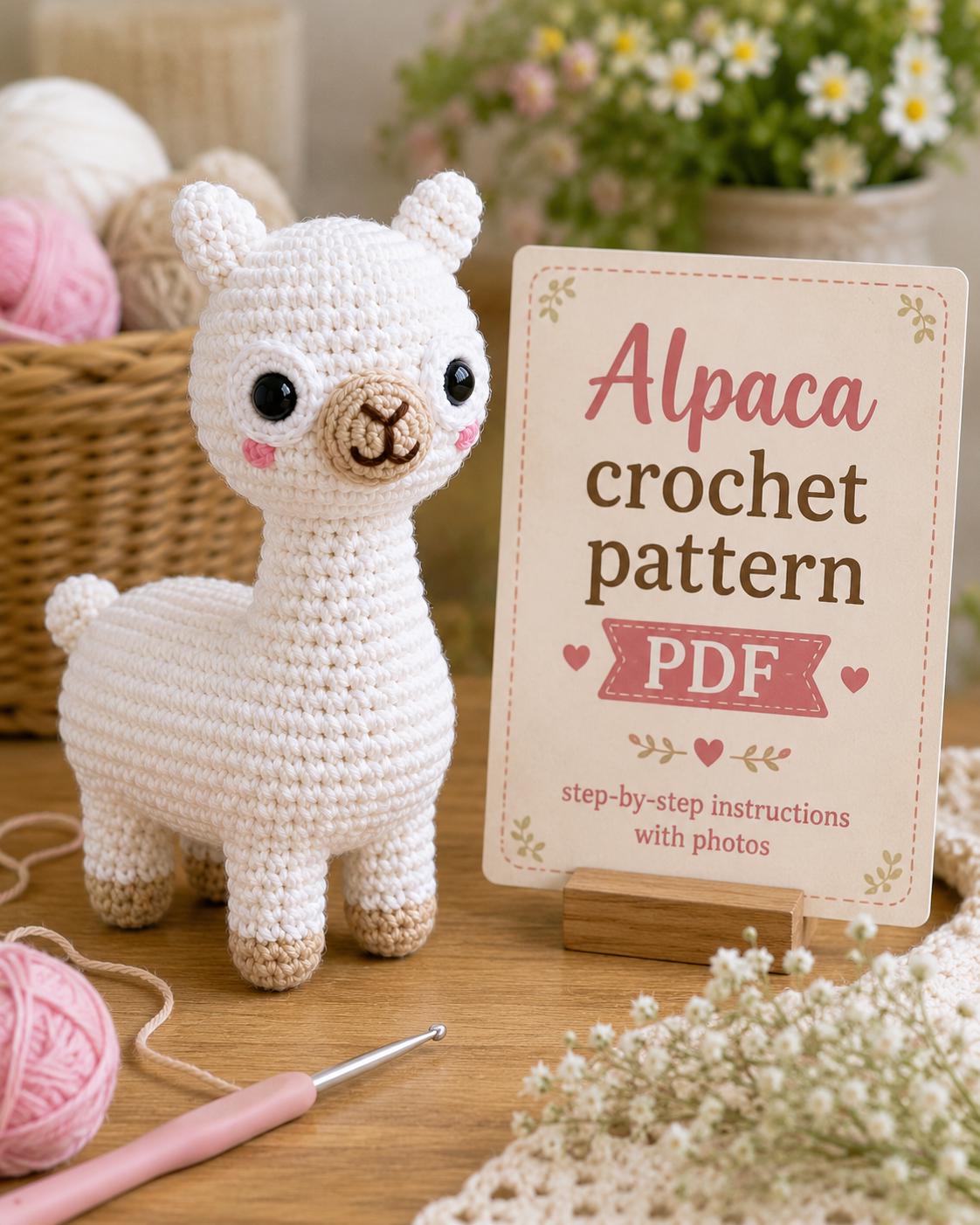 Alpaca Crochet Pattern Easy Beginner Amigurumi Tutorial