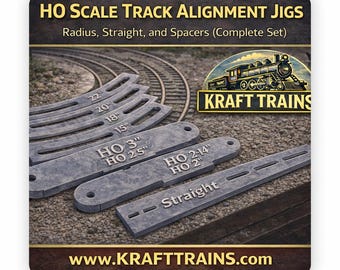 HO Spur Aligner Jig SET - Winkel- und Längenmesser, einstellbare Spacer