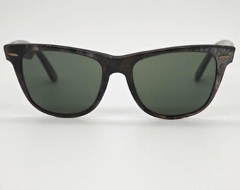 Occhiali da sole vintage Ray Ban BL Wayfarer II in acetato di Bausch and Lomb, prodotti negli Stati Uniti. Colore raro. Occhiali firmati n. 503