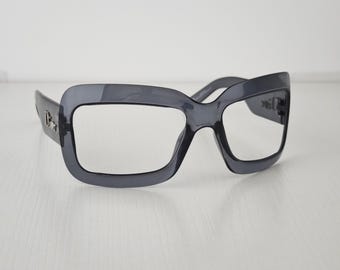 Rare Christian Dior Diorextralight2 optyl oversized sunglasses frame made in Italy. Designer Eyewear. 58/20 #1021