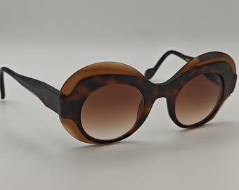 Rzadkie, owalne oprawki okularów/okularów przeciwsłonecznych Anne Et Valentin Solana z octanu, wyprodukowane we Francji #287