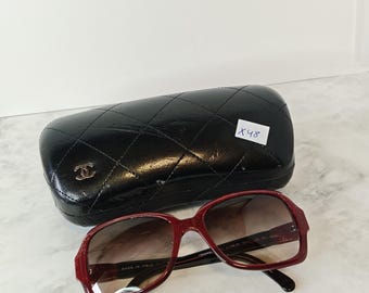 Gafas de sol Chanel 5177 C1198/3P extragrandes de acetato, estilo vintage Y2K, fabricadas en Italia. Auténticas gafas Chanel 55/17 #X48.