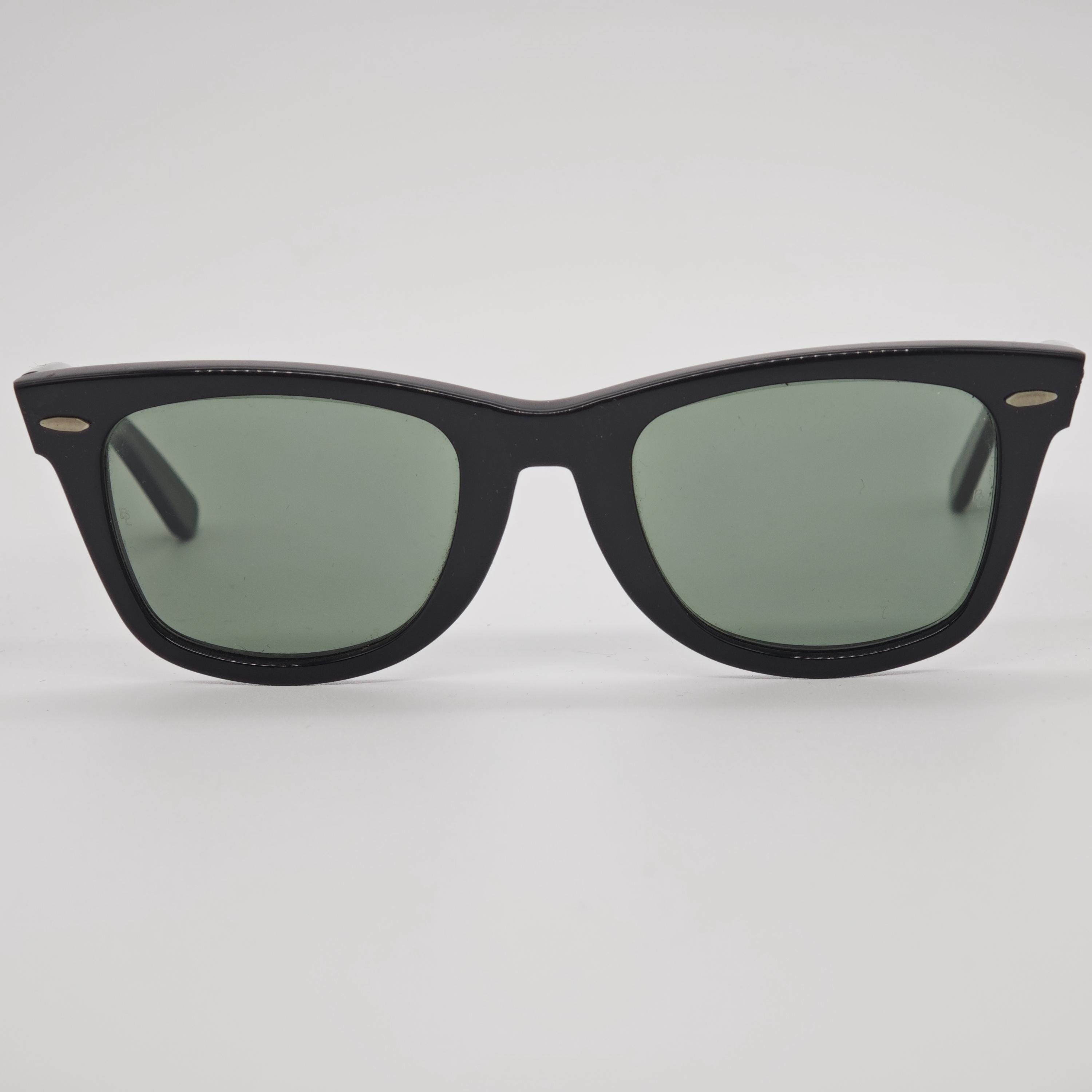 Vintage Ray Ban BL L2008 Black Acetate Wayfarer Sunglasses. Made