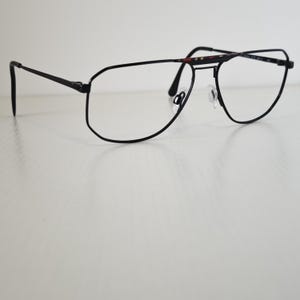Montura vintage de gafas de aviador Rodenstock Stefan de metal negro, fabricada en Alemania. Gafas de diseño n.º 953.