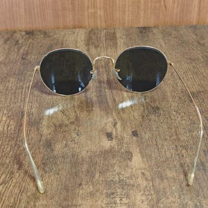 Vintage Ray Ban BL W0607 gold round metal sunglasses made in USA image 14