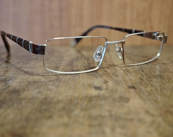 Rari occhiali da vista Holemans H61 in titanio/acetato. Montatura prodotta in Giappone. 54/17 #B107