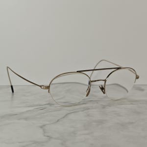 Montura de gafas ovalada de media montura Giorgio Armani (49/20) Hecha en Italia K99