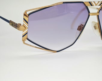 Vintage Cazal mod 956 multicolor lightweight metal sunglasses made in Germany 61/11. Designer eyewear
