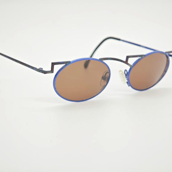 Vintage Taxi 243 by Casanova blue metal unique sunglasses made in Italy 48/20. Designer eyewear #K67