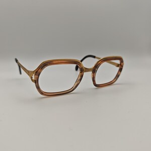 Metzler Germany Signee Eyeglasses Frames Pink Gold Vintage 1970 Demo Lens 56-17 Metzler germany signee eyeglasses - Gem main image 4