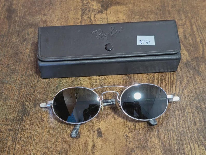 Vintage Ray Ban BL W2008 chaos silver oval sunglasses made in USA #X141 image 4